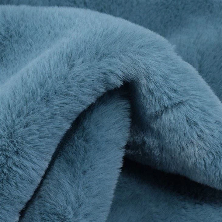 Hot Sale Factory 100% Polyester Large Rabbit Fur Fleece Fabric For Garment/Collar/ Home Textiles/Blankets In Winter